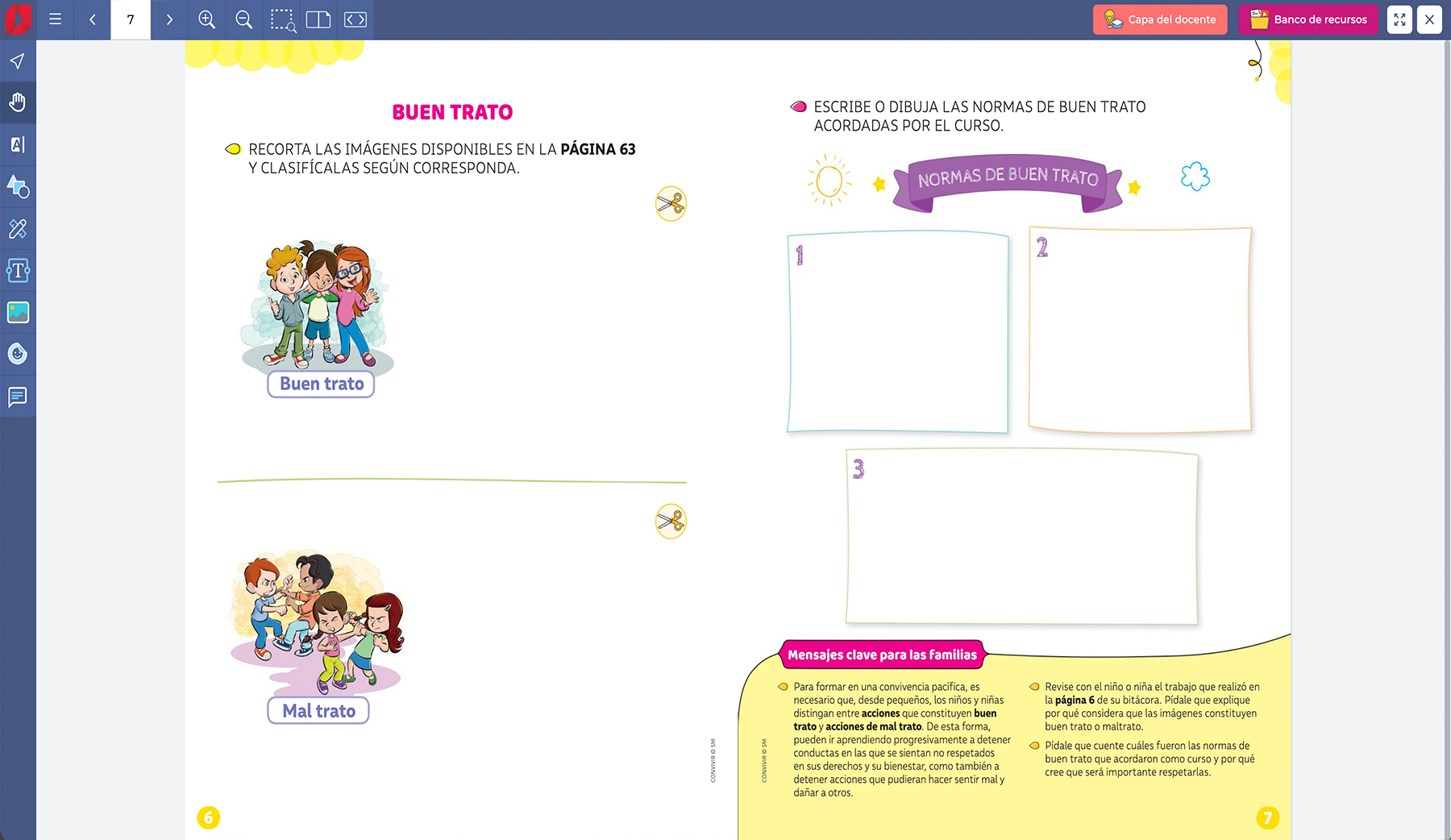 Visor del texto en SM Conecta